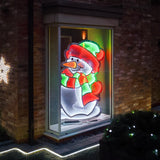Outdoor Infinity Christmas Light Snowman with Scarf