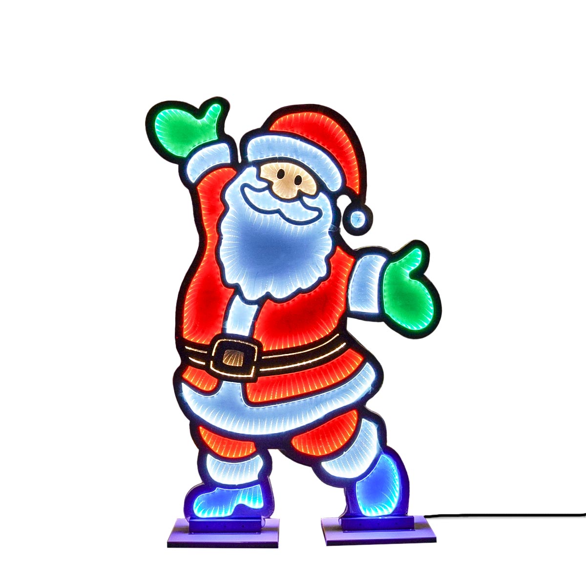 Outdoor Infinity Christmas Light Santa