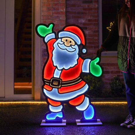 Outdoor Infinity Christmas Light Santa