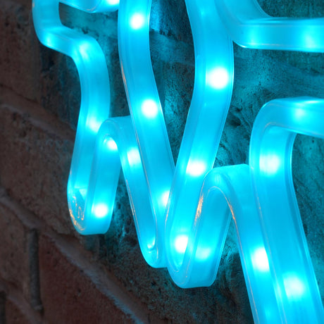 57cm Outdoor Multifunction Digital Christmas Snowflake Wall Light, Remote Controlled