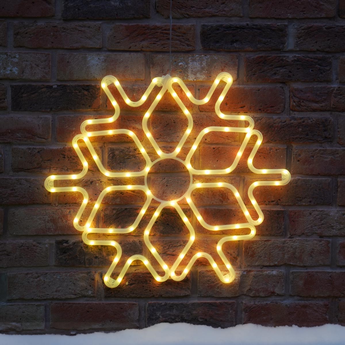 57cm Outdoor Multifunction Digital Christmas Snowflake Wall Light, Remote Controlled