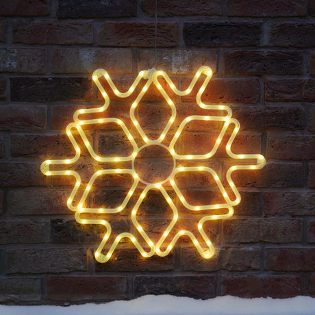 57cm Outdoor Multifunction Digital Christmas Snowflake Wall Light, Remote Controlled