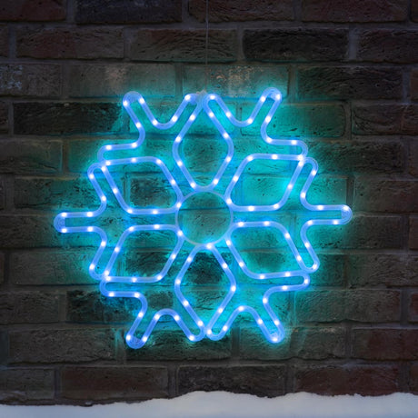 57cm Outdoor Multifunction Digital Christmas Snowflake Wall Light, Remote Controlled