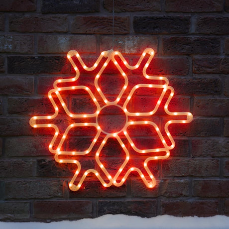 57cm Outdoor Multifunction Digital Christmas Snowflake Wall Light, Remote Controlled