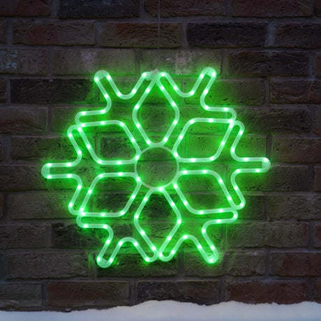 57cm Outdoor Multifunction Digital Christmas Snowflake Wall Light, Remote Controlled