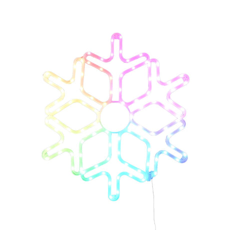 57cm Outdoor Multifunction Digital Christmas Snowflake Wall Light, Remote Controlled