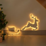Outdoor SMD LED Reindeer and Sleigh Silhouette