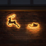 Outdoor SMD LED Reindeer and Sleigh Silhouette