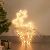 60cm Neon Flex Running  Reindeer Silhouette