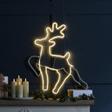 60cm Neon Flex Running  Reindeer Silhouette
