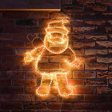 80cm LED Waving Santa Outdoor Christmas Silhouette