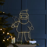 80cm LED Waving Santa Outdoor Christmas Silhouette