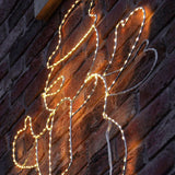 80cm Waving Snowman LED Outdoor Christmas Silhouette