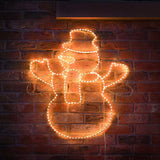 80cm Waving Snowman LED Outdoor Christmas Silhouette