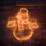 80cm Waving Snowman LED Outdoor Christmas Silhouette