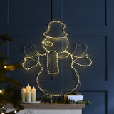 80cm Waving Snowman LED Outdoor Christmas Silhouette