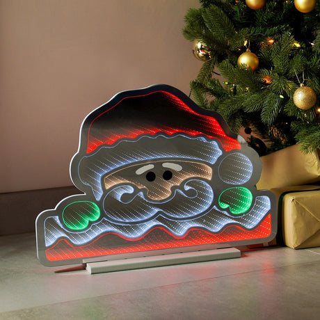 60cm Infinity Christmas Light Peeping Santa