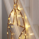 49cm Tinsel Battery Star Light Christmas Silhouette