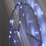 49cm Tinsel Battery Star Light Christmas Silhouette