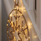 49cm Tinsel Battery Snowflake Christmas Light