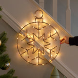 49cm Tinsel Battery Snowflake Christmas Light