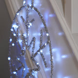 49cm Tinsel Battery Snowflake Christmas Light