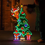 1.2m Outdoor Infinity Mirror Light up Reindeer on Christmas Tree