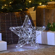 30cm Silver Shimmer Battery LED Star Light