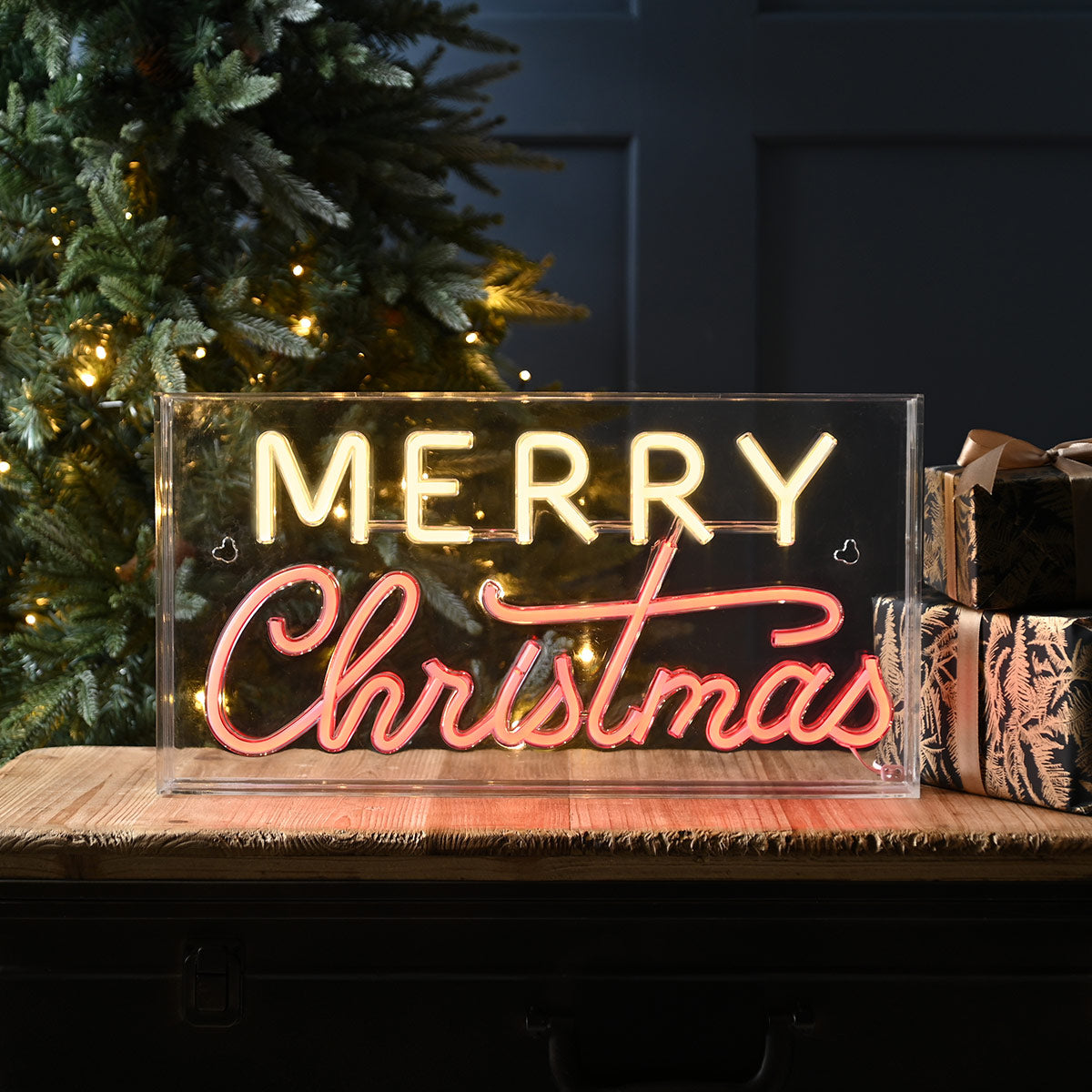 43cm LED Neon Flex Merry Christmas Sign Light – Festive Lights