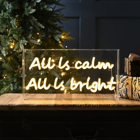 43cm LED Neon Flex Christmas Light 'All is Calm'