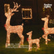 Outdoor Light up Reindeer Family Christmas Figure with Moving Head