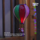 Santa Hot Air Balloon Outdoor Hanging Christmas Light Battery Operated