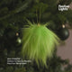 Grinch Christmas Bauble Faux Fur Decoration