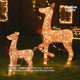 Outdoor Light up Reindeer Duo Doe and Fawn Christmas Figure with Moving Head