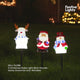 3 Christmas Stake Lights Blow Moulds Santa Snowman Reindeer