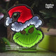 Grinch with Santa Hat Infinity Christmas Light 40cm