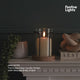 Hurricane Glass Candle Holder with Wooden Base
