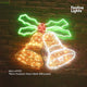 76cm Outdoor Neon Bells Silhouette