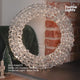 50cm LED Outdoor Wreath Christmas Light Silver Twist