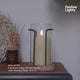 Hurricane Glass Candle Holder with Wooden Base