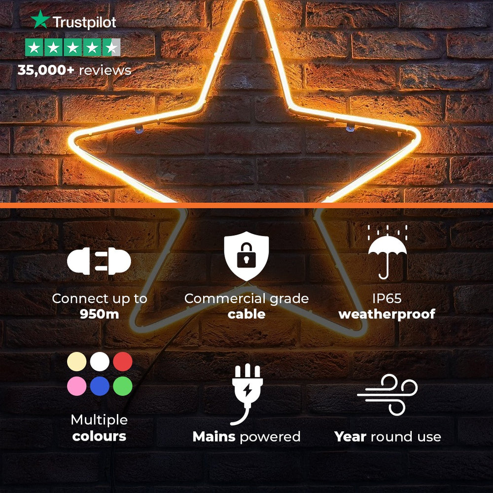 ConnectPro® 85cm LED Connectable Outdoor Neon Flex Star Light