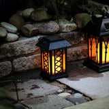 Solar Lantern With Flickering LED Candle 17.5cm