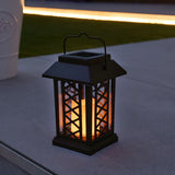 Solar Lantern With Flickering LED Candle 17.5cm