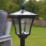 Large Black Solar Security Lamp Post, 2.1m