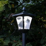 Large Black Solar Security Lamp Post, 2.1m