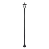 Large Black Solar Security Lamp Post, 2.1m