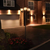 Triple Head Solar Lamp Post Filament Effect LEDs 2.1m