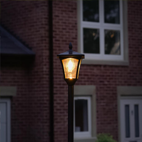 Solar Filament Effect LED Security Lamp Post, 2.1m