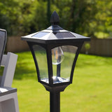 Solar Filament Effect LED Security Lamp Post, 2.1m