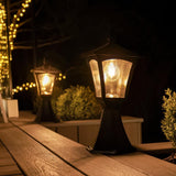 Solar Post Light Base Mount Filament Effect LEDs 43cm